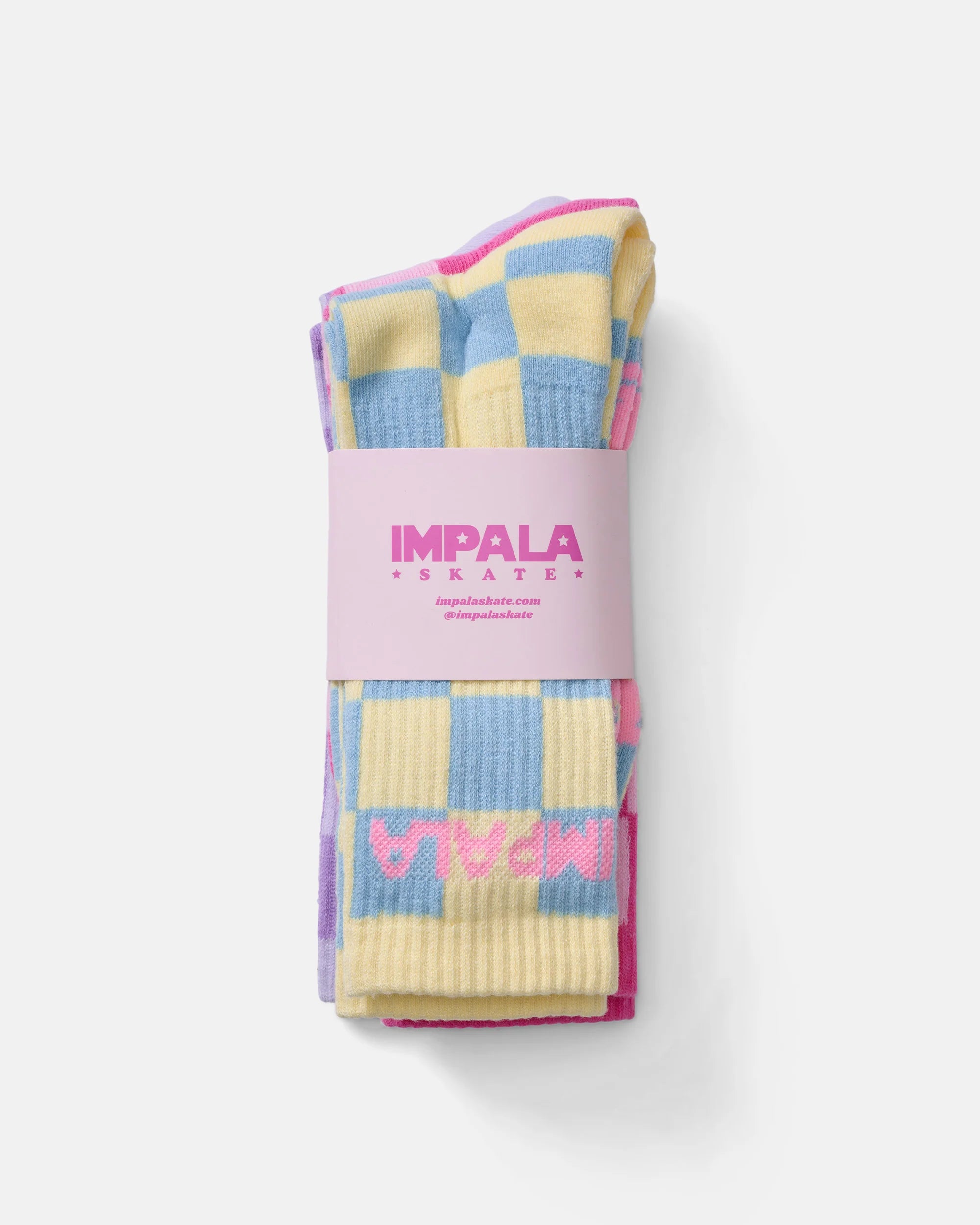 Paquete de 3 pares de calcetines de skate Impala - Check